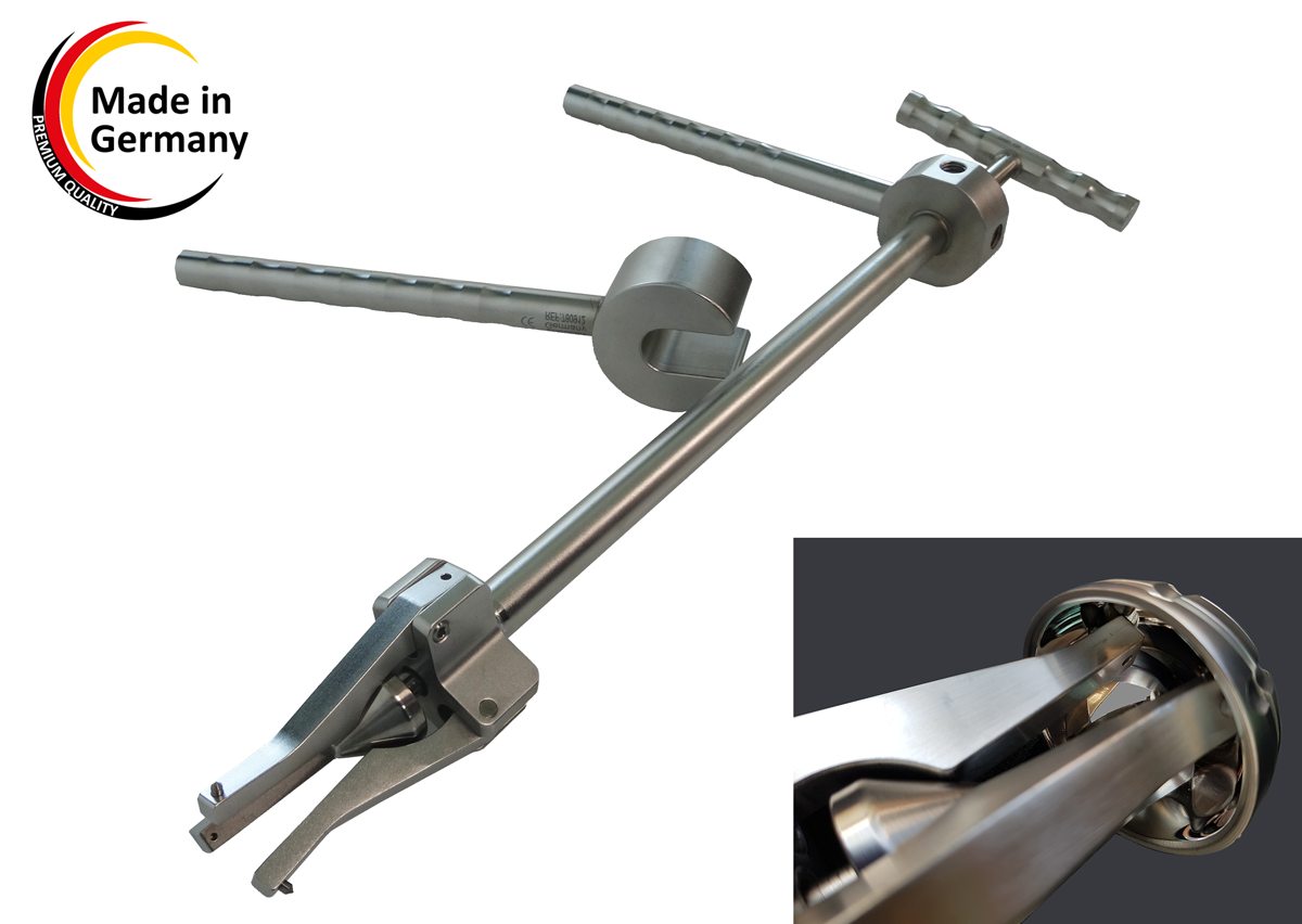 endocon revision operation hip with Acetabular cup extractor